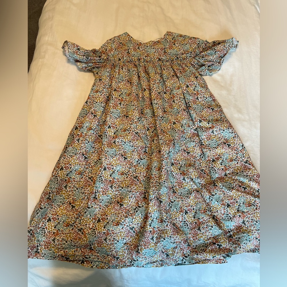 Floral dress with flutter sleeve